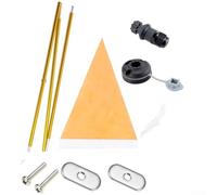 Kit de mât pliable en aluminium de 1,2 m, équipé d'un segment auto-reliant et d'une base multifonctionnelle, utilisé pour le kayak et le kayak en plein air (orange)