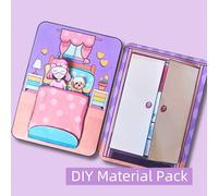 Kit de matériaux pour un livre d'activités silencieux pour filles "Maison paisible", pas un produit fini, nécessite la découpe et l'assemblage manuel se maquiller,Prendre soin d'un chiot,souvenirs d'a