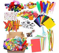 Kit De Matériel Artisanal Pour Enfants, Fournitures De Matériel De Bricolage, Kit De Matériel De Boutons De Pompons De Nettoyage De Tuyaux, Jouets Éducatifs, Fournitures D'art