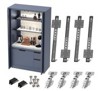 Kit de matériel coulissant pour porte de placard, 22"/550 mm, 4 pièces, charnières coulissantes encastrées pour portes de placard et de penderie cachées, solution d’économie d’espace pour cuisine