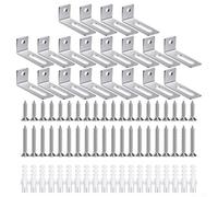 Kit de matériel de montage pour tableau blanc - Lot de 20 supports muraux pour cloison sèche et béton, supports métalliques robustes avec tubes d'extension et vis