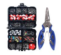 Kit de matériel de pêche, kit de boîte de matériel de pêche | 263 pièces de matériel de pêche,Kit de matériel de pêche Portable, boîte de matériel pour pêcheur amateur