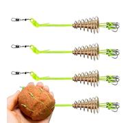 Kit de matériel de pêche, kit de pêche | Crochet de pêche à ressort 4 pièces Crochet inférieur anti-accrochage - Poids de pêche, plombs, ressort anti-bobinage, hameçons de pêche pointus, accessoire