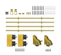 Kit de matériel d'échelle de bibliothèque roulante - Extension de 0,9 à 6,1 m, système de rail mobile avec connecteur, système de rouleau coulissant extensible (échelle non incluse)