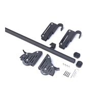 Kit de matériel d'échelle de bibliothèque - Système complet de rails roulants avec crochet supérieur télescopique et roues de frein au sol - Idéal pour les escaliers de grenier et les étagères