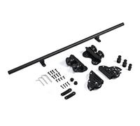 Kit de matériel pour échelle roulante de bibliothèque rétractable avec roues au sol, système de rails d'échelle coulissante pour escaliers de grenier/étagères (4 m) - Échelle non incluse