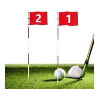 Kit de mâts de drapeau de golf, Fibre de verre anti-intempéries pour golf, Mât de drapeau de putting green comprenant le cup, pour Country Club Practice Terrain Jardin Professionnels Débutants Passion