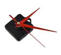 Kit de mécanisme de moteur d'horloge murale à quartz silencieux pour réparer ou construire des horloges personnalisées adaptées pour les horloges artisanales et les présentoirs de broderie (rouge)