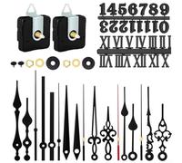 Kit de mécanisme d'horloge à quartz à faire soi-même, 2 pièces, moteur de balayage ultra silencieux avec aiguilles assorties pour remplacement d'horloge murale et fabrication personnalisée (C)