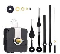 Kit de mécanisme d'horloge à quartz à faire soi-même, avec tige de 20 mm et hauteur de filetage de 11,7 mm, pièces de mouvement d'horloge murale avec aiguilles pour réparation à domicile (B)