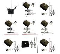 Kit de mécanisme d'horloge murale à quartz à monter soi-même, pièces de rechange à piles pour réparer et personnaliser les horloges murales avec balayage silencieux (B noir rouge)