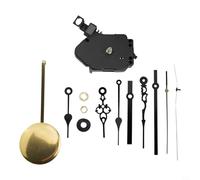 Kit de mécanisme d'horloge pendule à quartz pour réparation d'horloge murale DIY pièces de rechange avec moteur de balayage silencieux pour horloges en bois et métal sans cadre (noir)