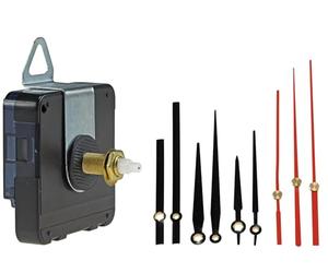 Kit de mécanisme d'horloge radiocommandée ChiliTec avec axe long et 3 jeux d'aiguilles | Axe long pour horloges murales DIY, filetage de fixation extra long de 12 mm, longueur d'axe de 25 mm, kit de r