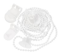 Kit de Mécanisme pour Store Enrouleur 25mm, 5 Pièces en Plastique Blanc | Chaîne à Billes 3 Mètres, Pièces de Fixation Nécessaires, Usage Simple pour L’installation du Store