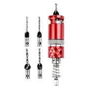 Kit de mèches à fraiser 6,35 mm 4 cannelures semi-automatique réglable | de fraises à lamage avec butée de profondeur pour garage, chantier, usine, entrepôt, sous-sol, abri,