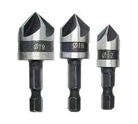 Kit de mèches à lamifier,3 pièces en acier carbone 90 degrés | Mèche à fraiser et coupe-chevilles en bois - pour Travaux de Bricolage, Menuiserie, Artisanat et Ébénistes