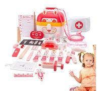 Kit de médecin de Simulation, kit de médecin de Jeu | Jeu de Jouets de Simulation pour avec thème de Lapin 24X, Jeu de rôle de médecin avec stéthoscope pour récompense Quotidienne