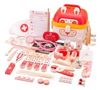 Kit de médecin jouet pour | Jeu de jouets de simulation pour sur le thème du lapin 24X - Jeu de simulation de jouets éducatifs pour médecins avec stéthoscope pa