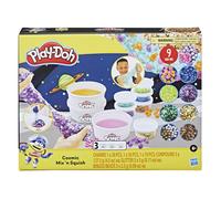 Kit de mélange de jouets PlayDoh Slime Cosmic Mix n Squish Outer Space pour enfants de 4 ans et plus avec 3 couleurs et 9 mélanges différents Non