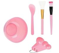 Kit de mélange masques faciaux en plastique, 7 à 11 pièces, brosses faciales, outil beauté for Salon SPA domicile Pour D'Application Facial(Pink 7pcs)