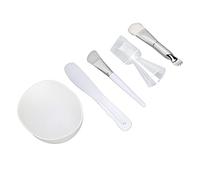 Kit de mélange pour masque visage avec bols, spatule, brosse silicone et brosse douce soins du visage