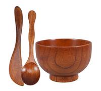 Kit de Mélange pour Masques Visage en Bois Massif, Bol, Cuillère, Spatule | Finition Bois , Grain Élégant et Surface Lisse, pour Argile, Voyage, Station Esthétique