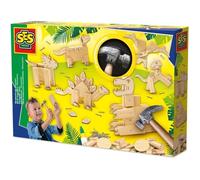 Kit de menuiserie - SES CREATIVE - Dinosaures - Avec clous et colle