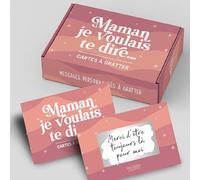 Kit de messages à gratter personnalisable - Maman je voulais te dire