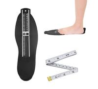 Kit de Mesure des Pieds, Mètre Ruban pour la Taille du Pied, Jauge de Chaussures pour Enfants et Adultes, EUR-UK, Convient aux Hommes et Femmes (Noir)