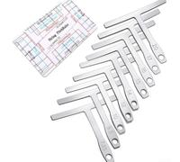 Kit de mesure en acier pour manche de manche de 18 à 50 cm | 9 règles en T en acier inoxydable, rayons de 18 à 50,8 cm, essentielles pour le nivellement du cou, précision de qualité