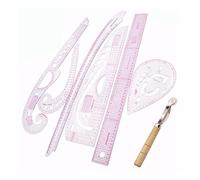 Kit de mesure tailleur, règle couture transparente, bras manche, ensemble courbes françaises, coupe, roues à palette, 7 pièces/ensemble