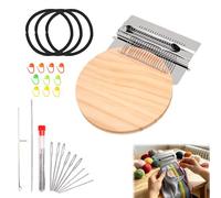 Kit de métier à repriser Patchmaker 2.0, 21 crochets, outil de tissage de type Speedweve, mini métier à tisser portable pour débutants, kit de réparation de trous pour jeans, chaussettes, pulls