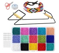 Kit de métier à tisser de perles - Kit de métier à tisser de perles - Cadre de perles - Machines à tisser réglables pour bijoux - Accessoires de perles - Métiers à tisser durables pour la fabrication