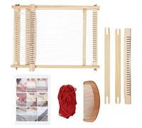 Kit de métier à tisser JMIATRY pour adultes débutants, cadre de tissage de 40x30 cm, métiers à tisser en bois multi-artisanat grand cadre à genoux pour tricot tissé fait main