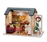 Kit de meubles de maison de poupée miniature à monter soi-même pour adulte - Modèle 3D en bois - Figurine décorative 3D - Modèle de maison - Décoration d'intérieur (moments de vacances)