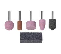 Kit de Meules Abrasives - wolfcraft - 6 pièces - Ø 6 mm - Oxyde d'aluminium - Affûtage inclus