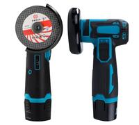 Kit de meuleuse d'angle sans fil, mini meuleuse électrique au lithium rechargeable de 7,6 cm avec batterie, pour couper le carrelage, le bois, les pierres (boîte en plastique)