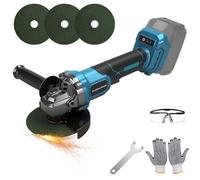 Kit de meuleuse d'angle sans fil pour Makita 18 V (sans batteries) | meuleuse professionnelle sans balais 16800 tr/min, diamètre du disque de 2,5 cm avec clé pour meuleuse d'angle