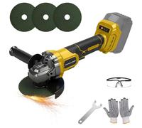 Kit de meuleuse d'angle sans fil pour meuleuse d'angle Dewalt 20 V 18 V, ponceuse professionnelle sans balais 16800 tr/min, diamètre de disque de 125 mm avec clé pour meuleuse d'angle, meuleuse à