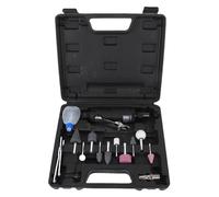 Kit de meuleuse droite pneumatique - 25 000 tr/min, pression de service 90 PSI, entrée d'air 1/4 pouce - Ensemble pour le meulage, la découpe et le polissage (alliage d'aluminium)
