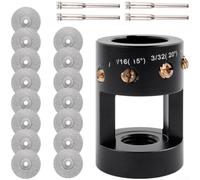Kit de meuleuse électrode 15 disques 25 mm pour pointes en tungstène - Polisseuse portable arbre 3 mm multi-angle
