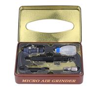 Kit de meuleuse pneumatique 1/4" - Stylo de meulage pneumatique avec vitesse à vide de 55 000 tr/min et pression de travail de 90 PSI - Engrenages en alliage d'acier au tungstène