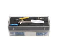 Kit de meuleuse pneumatique 52500 tr/min avec angle de 120 degrés et tige de 3 mm pour projets d'artisanat en métal et pierre, argent + noir