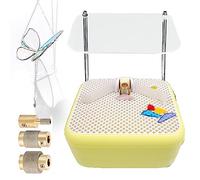 Kit de meuleuse pour vitrail - Mini broyeur à eau automatique pour projets artistiques à faire soi-même, comprend des embouts de meulage pour façonner