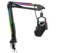 Kit de microphone de jeu FIFINE AM8PROT avec bras de flèche, micro de streaming dynamique XLR/USB avec lumière RVB, tap-to-muet et contrôle mixte AM8PROT