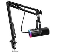 Kit de microphone de jeu FIFINE XLR/USB avec prise casque/muet/rvb/support de bras, ensemble de micro dynamique pour PC PS5/4 mélangeur amplificateur AM8T AM8TP