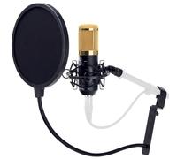 Kit de Microphone Micro Studio Condensateur Enregistrement Filtre Anti Pop Noir