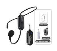 Kit De Microphone Sans Fil Pour Casque 2.4G,Transmetteur Avec Récepteur Pour Amplificateur Vocal,Haut-Parleur,Guide De Scène D'Enseignement.Type A.