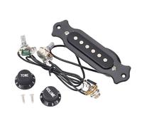 Kit de micros pour trou de son de guitare pré-câblé à 6 cordes avec contrôles de volume et de tonalité, micro à bobine en cuivre pour guitare acoustique, adapté aux guitares folk