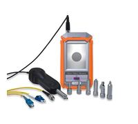 Kit de microscope d'inspection à fibre optique, détecteur de fibre portable 250x avec TFT LCD de 3,5", adaptateur de bride d'interface d'extrémité, outil de grossissement portable, batterie 4000 mAh